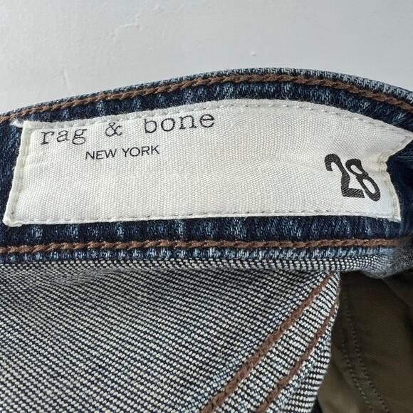 Rag & Bone Cate Mid Rise Skinny Denim Jeans Chelsea Blue Cotton Blend Size 28 - Picture 7 of 10